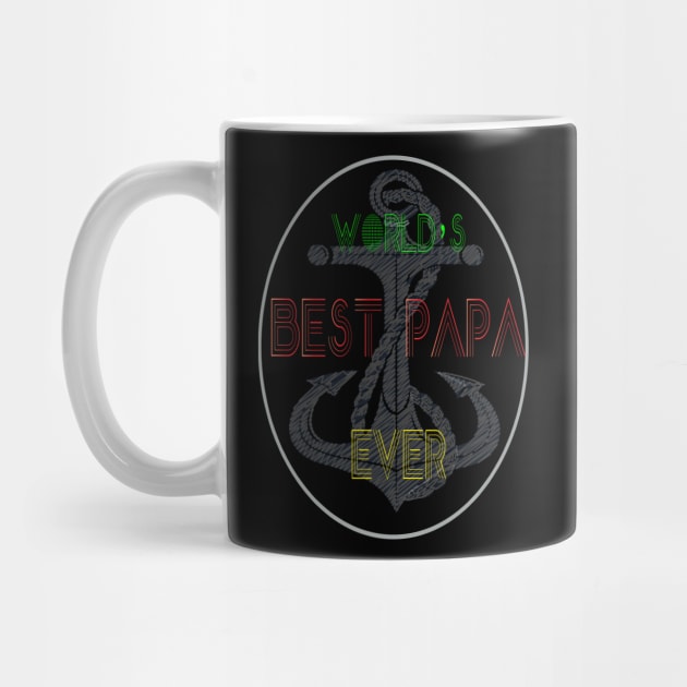 funny world's best papa ever, Funny white Fathers Day, husband by Wa-DeSiGn-DZ
